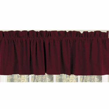 Barn Red Farm House Solid Valance Lined VL140017 - The Fox Decor